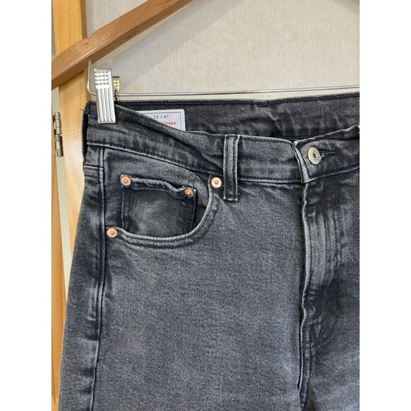 GAP Wide Leg Denim Jeans Pant Black High Rise Stride Size 28/6R - Picture 3 of 12